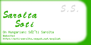 sarolta soti business card